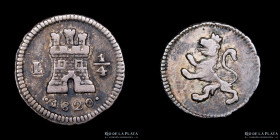 Lima. Fernando VII. 1/4 Real 1820 L. KM108