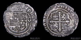 Mexico. Felipe II. 1 Real 1556-1598. Macuquina