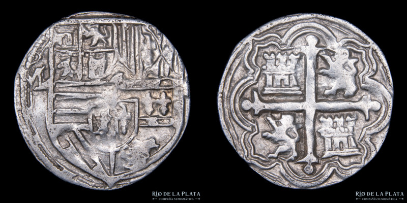 Mexico. Felipe II. 1/2 Real 1556-1598. Macuquina. AG.930; 24mm; 1.74g. (XF)
Est...