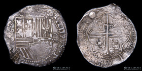 Potosi. Felipe II. 8 Reales 1586-89 A. Macuquina / Cob. CJ 1.11.2