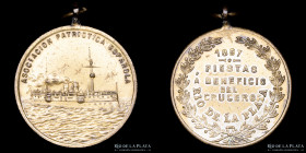 Argentina. 1897. Asociacion Española a Beneficio del Crucero Rio de la Plata.