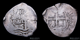 Potosi. Felipe IV. 1 Real 1653 E. Macuquina. CJ 26.1.1
