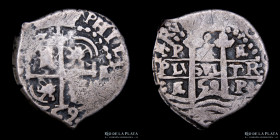 Potosi. Felipe IV. 1 Real 1659 E. Macuquina. CJ 26.7