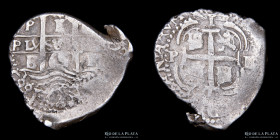Potosi. Felipe IV. 1 Real 1665 E. Macuquina. CJ 26.13