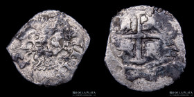 Potosi. Felipe IV. 1/2 Real 1658 E. Macuquina. CJ 27.6
