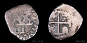 Potosi. Carlos II. 1/2 Real 1701. Macuquina. CJ 32.35