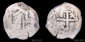 Potosi. Felipe V. 2 Reales 1717 Y. Macuquina. CJ 35.17