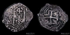 Potosi. Felipe V. 4 Reales 1739 M. Macuquina. CJ 44.12
