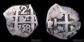 Potosi. Fernando VI. 2 Reales 1758 Q. Macuquina. CJ 50.12