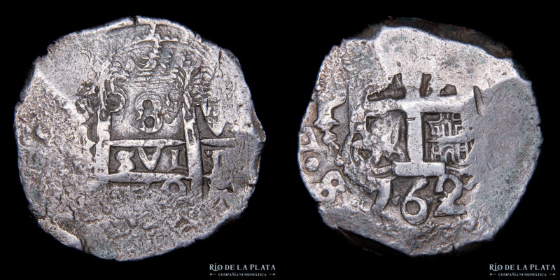 Potosí. Carlos III (1759-1788) 8 Reales 1762 VY (José Vargas y Flor y Raymundo d...