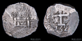Potosi. Carlos III. 8 Reales 1762 VY. Macuquina. CJ 53.3.2