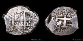 Potosi. Carlos III. 8 reales 1766 VY. Macuquina / Cob. CJ 53.7.2