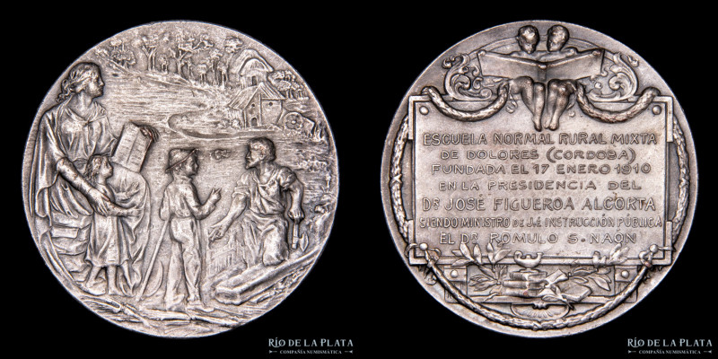 Argentina. Córdoba. 1910. Escuela Normarl Rural de Dolores, Córdoba. Cobre plate...