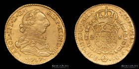 Potosi. Carlos III. 2 Escudos 1787 PR. KM57