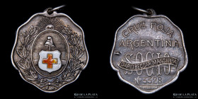 Argentina. Medicina. Cruz Roja Argentina. Plata Esmaltada