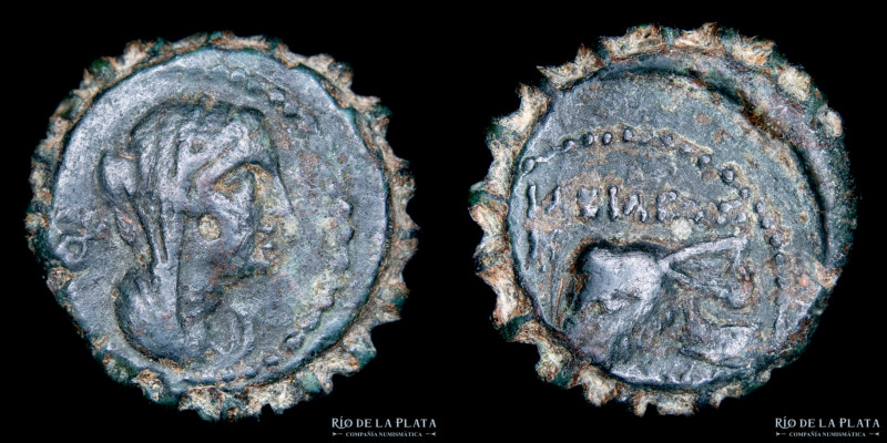 Imperio Seleúcida. Seleuco IV "Filopator" 187-175AC. AE Unidad "serrada". 16.3mm...