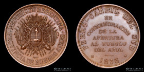 Argentina. Ferroviarias. 1876. Del Sud. Pueblo de Azul