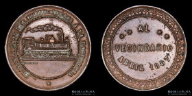 Argentina. Ferroviarias. 1887. FFCC a La Magdalena.  R. Grande