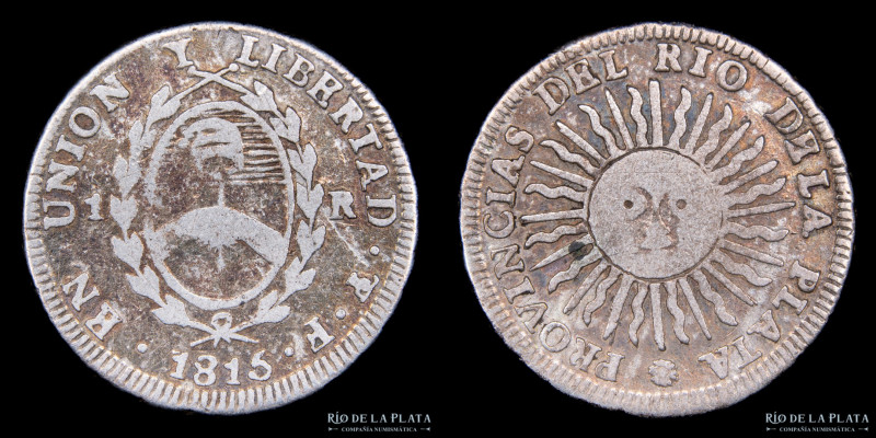 Argentina. Provincias Unidas del Río de la Plata. 1 Real 1815 F (Francisco José ...