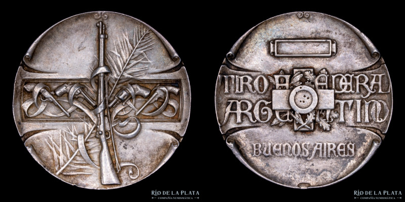 Argentina. Tiro. Premio del Tiro Federal Argentino. Plata; 40mm; 30g. Paris (AU)...