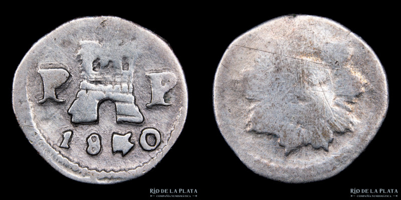 Argentina. Córdoba. 1/4 Real 1840. AG; 13mm; 0.60g. CJ 18.1.1 (A1-R1) (VG)
Esti...