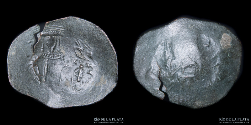 Imperio de Nicea. Teodoro I Comneno Lascaris (1208-1222 DC). AE Trachy. 28.1mm 2...
