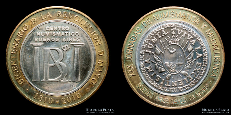 Argentina. 2010. XXX Jornadas Nacionales de Numismática y Medallística CNBA. Bim...