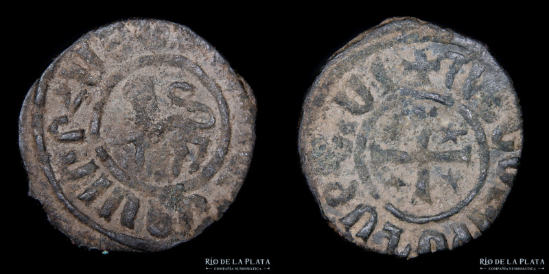 Reino armenio de Cilicia. León II (1270-1289DC) Kardez. AE; 24.6mm; 4.36g. A: Le...