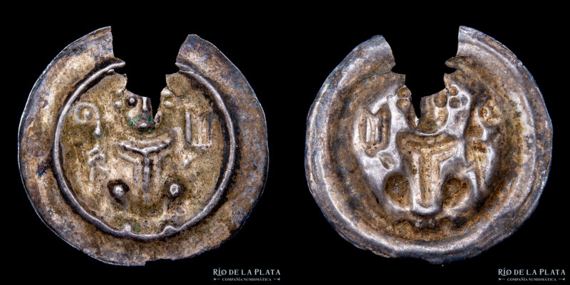 Sacro Imperio Romano Germanico. Bracteada de Kempten, Abbey (1197-1224DC) Emisio...