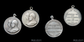 Argentina. Lote x2. 1902. Coronacion de Eduardo y Alejandra. Rosario