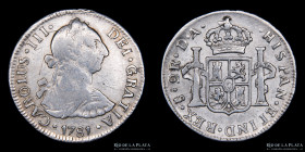 Santiago. Carlos III. 2 Reales 1781 DA. KM30