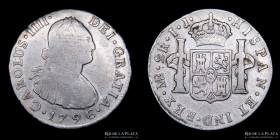 Lima. Carlos IV. 2 Reales 1796 IJ. KM95