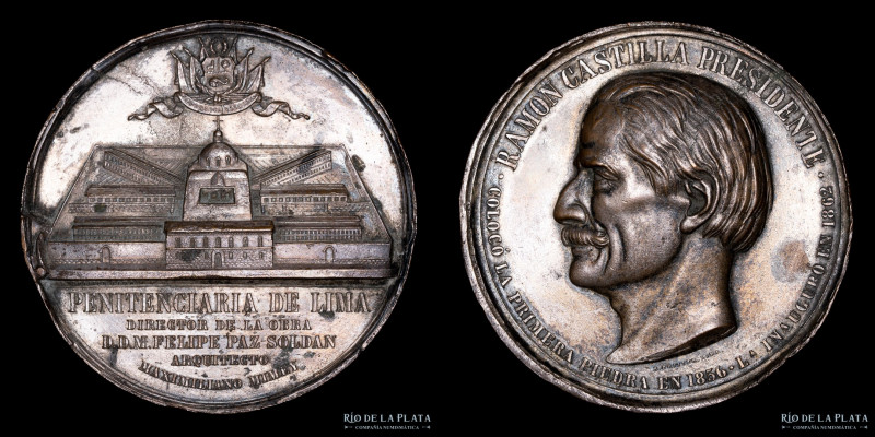 Perú. 1862. Inauguración de la Penitenciaria de Lima. CU; 68mm; 155g. (VF+)
Est...