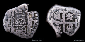Potosi. Fernando VI. 1 Real 1758 Q. Resello a identificar.