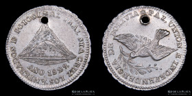 Bolivia. 1829. 1 Sol. Potosi al Gral. Santa Cruz. Variante. RTB 33