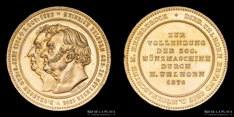 Alemania. 1876. Compra de 200 acuñadoras Uhlhorn. ZUR // VOLLENDUNG // DER 200. ...