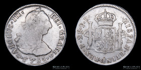 Potosi. Carlos III. 2 Reales 1784 PR. CJ 65.13.3
