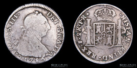 Potosi. Carlos III. 2 Reales 1785/4 PR. CJ 65.14.2