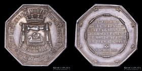 Francia. 1837. Asociacion Mutual contra el fuego. Plata