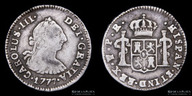 Potosi. Carlos III. 1/2 Real 1777 PR. CJ 67.5.1