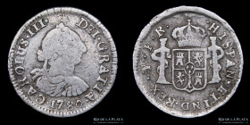 Potosi. Carlos III. 1/2 Real 1780 PR. CJ 67.8
