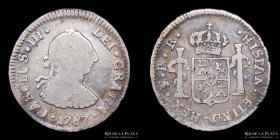Potosi. Carlos III. 1/2 Real 1787 PR. CJ 67.15.2