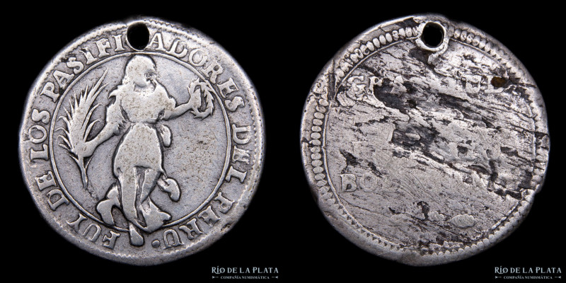 Bolivia. 1836. Fui de los Pacificadores en Peru. RTB 71 (G) Perforada. A: Al cen...