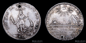 Bolivia. 1838. 2 Soles. Vencedor en Yanacocha. Medalla monetaria. RTB 74