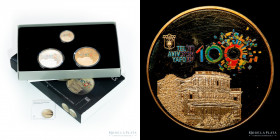 Israel. Set 2009. Medallas. Centenario de Tel Aviv. Oro, Plata y Bronce.