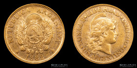 Argentina. 5 Pesos 1882 Argentino de oro. CJ 2.1