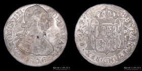 Potosi. Carlos IV. 2 Reales 1806 PJ. CJ 78.18