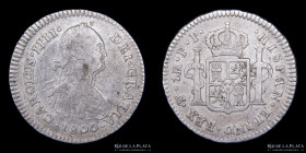 Potosi. Carlos IV. 1 Real 1800 PP. Doble golpe. CJ 79.12