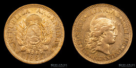 Argentina. 5 Pesos 1884 Argentino de oro. CJ 4.1