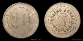 Argentina. Ficha Valor 20. Paulino Echazu. Palermo